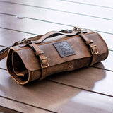 Leather Roll-Up Knife Bag