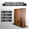 Walnut Magnetic Knives Holder