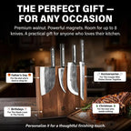 Walnut Magnetic Knives Holder